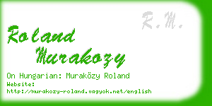 roland murakozy business card