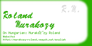 roland murakozy business card